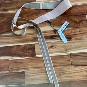 Metallic Wrap Belt in Genuine Leather